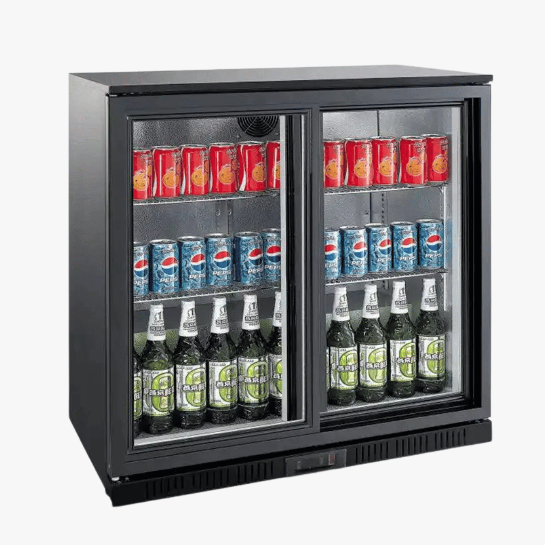 Undercounter 2 Door Bar Cooler [Sliding]-BAR02PS